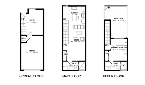 floor plan of a 1 bedroom 2 bathroom unit